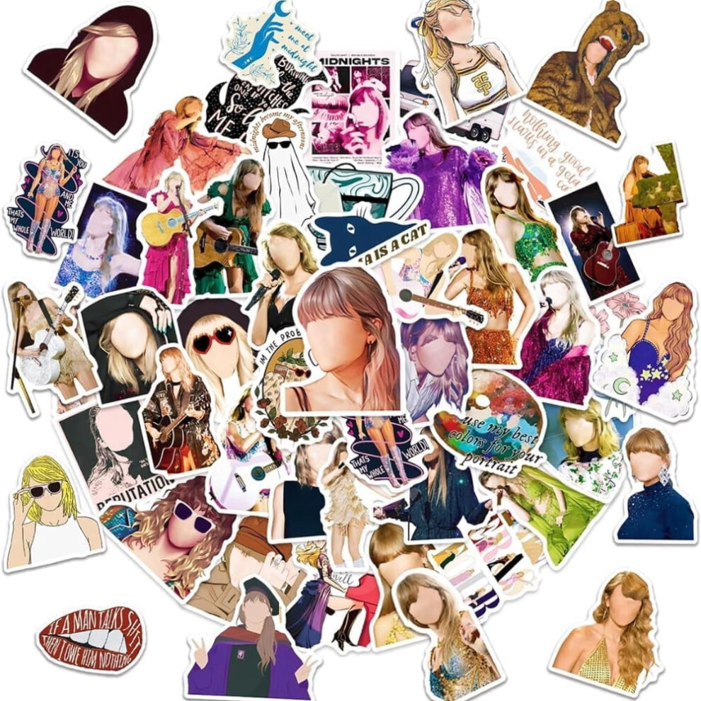Vinyl Music Stickers Waterproof 50 Pcs 9336866783629