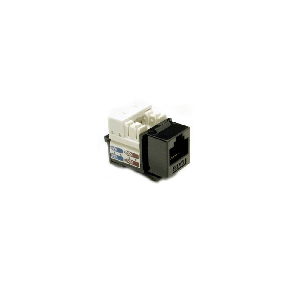 Keystone Jack Cat6 110 Type Black 9336866785388