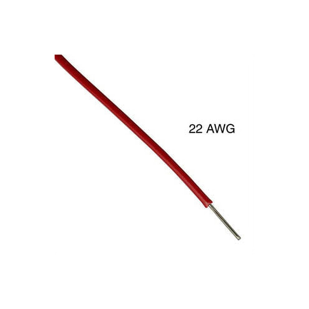 Solid Wire 22 Awg 25 Ft Pvc Ft1 300V 80C Red 9336866784756