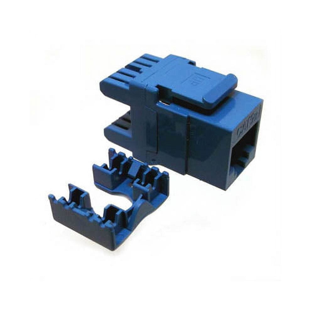 Keystone Cat6 Jack 110 Type 180-Degree Blue 9336866785456