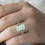 Yuehao Square White Opal Ring Antique Silver 9 6