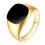 Jacenvly wedding ring set polished copper biker signet ring 6