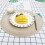 Rond bureauonderlegger met warmte-isolatie, beige, 35 cm 2