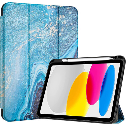 Capa compatível com iPad de 10ª geração (2022), suporte para Apple Pencil, capa para iPad de 10,9 polegadas.