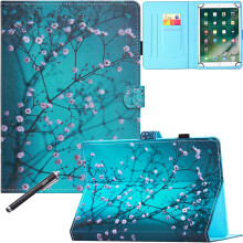 Husă universală de 8 inch, GSFY Pretty Folio Stand, husă de buzunar din piele cu suport pentru stylus, compatibilă cu iPad