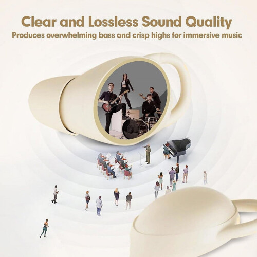 Noise Cancelling Wireless In-Ear Earbuds Brown 2