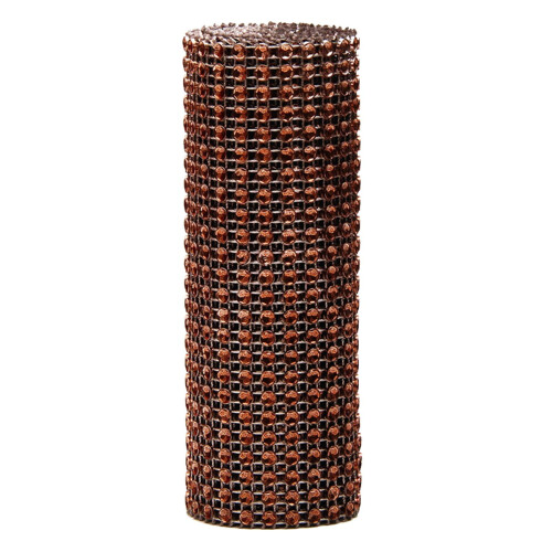 Brunt Rhinestone Mesh Båndrulle 86,5 cm 1