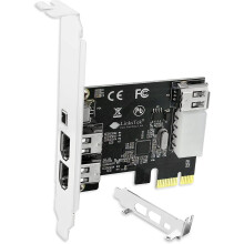 PCIe FireWire 400 Adapter for Desktops IEEE 1394a 4-Port