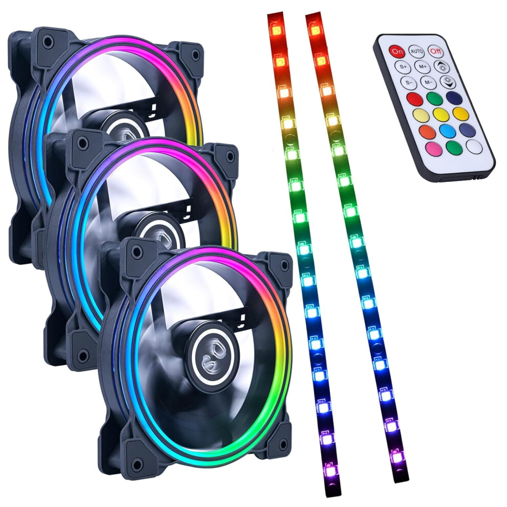 Ds 120Mm Addressable Rgb Case Fan With Controller 917087560689