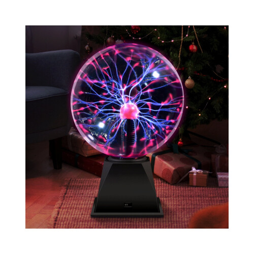 Plasma Ball Lamp Touch Sound Sensitive 8 Inch Red
