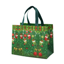 Christmas gift bags with handles Santa snowman design 12.8