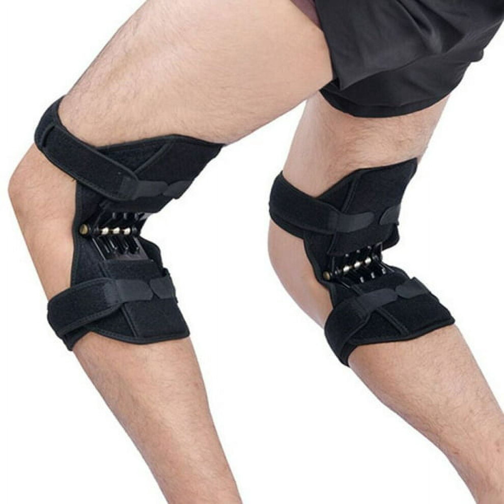 Knee brace with power spring support for arthritis and