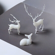 Mini resin reindeer figurine mold for epoxy crafts