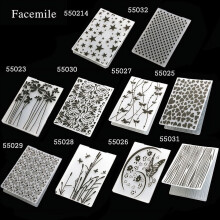 Embossing Folders Plastic Flower Templates 5 pcs