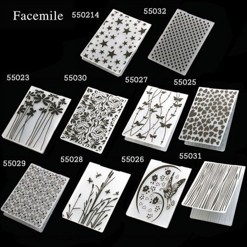 Embossing Folders Plastic Flower Templates 5 pcs