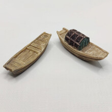 Chinese boat miniature ornament fishing decor