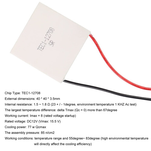 TEC1-12708 Peltier Cooler Module 40x40mm 6 pcs 1