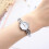 HALJEN Damemode Rustfrit Stålrem Quartz Rundt Armbåndsur Ure 3