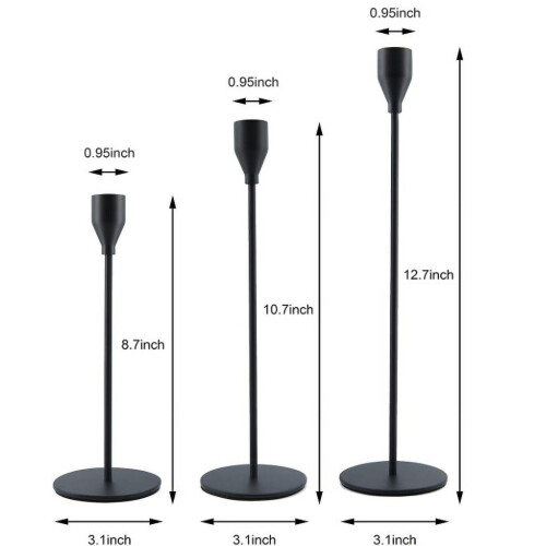 White Candle Holders for Table Centerpiece, 6PCS, Fits 3/4 1