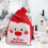 Christmas gift bags knitted red small reusable 5