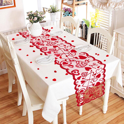 Heart Pattern Table Runner for Wedding and Valentine's Day 2
