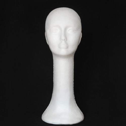 Foam Mannequin Heads White 21.65 Inch 2 Pack 1