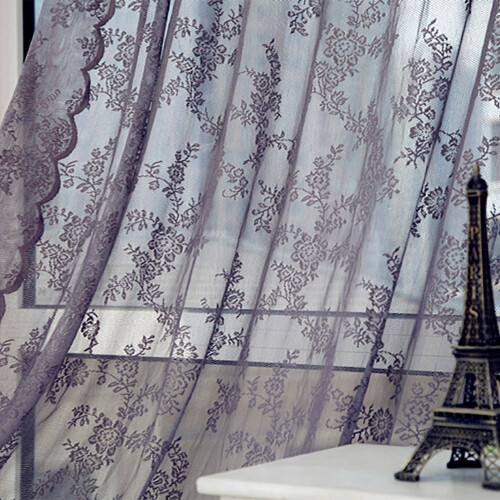 Flower Sheer Curtain Tulle Voile Valance 1 Panel 2
