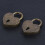 Heart-Shaped Metal Suitcase Lock with Key, Small Multicolor 3