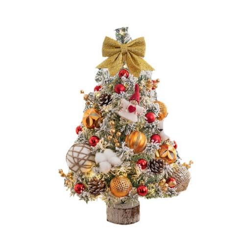 Christmas Tree Decoration Gold 18 Inch Desktop Simulation 1