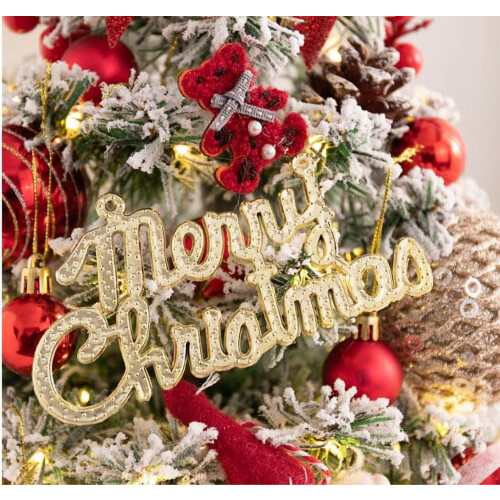 Christmas Tree Decoration Gold 18 Inch Desktop Simulation 2