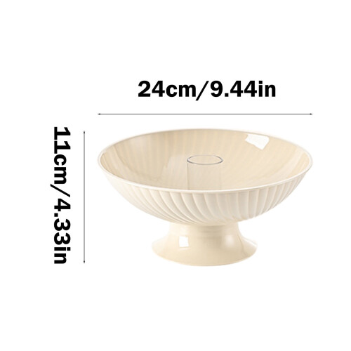 Fruit Bowl Pedestal Tray Kitchen Dining Salad Bread 2