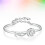 Silver Plated Rose Flower Adjustable Bangle Bracelet 4
