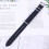 Leather watch strap 20mm black with silver clasp 3