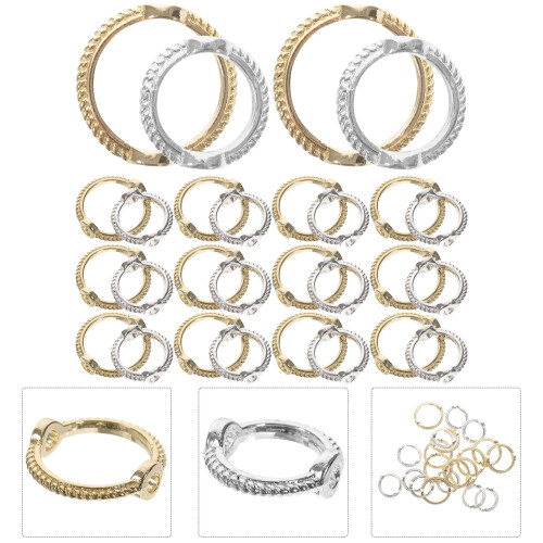 Jewelry Bead Frames Round Double Hole 40pcs 1