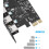 PCIe USB 3.0 Internal Adapter with 1 Type-C and 3 Type-A 5