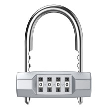 (A2) Combination Padlock 4-Digit Security Number Lock Resettable Locks with Adjustable Shackle Waterproof Padlock for Gym Luggage