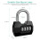 Combination Padlock 4-Digit Security Lock Weatherproof Protection Security Padlock Outdoor Gym Safely Code Lock 2