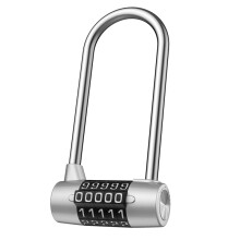 5 Digit Combination Padlock 4.65 Inch Long Shackle Resettable Padlock Lengthened Gym Lock Waterproof for School Gym Locker Fence