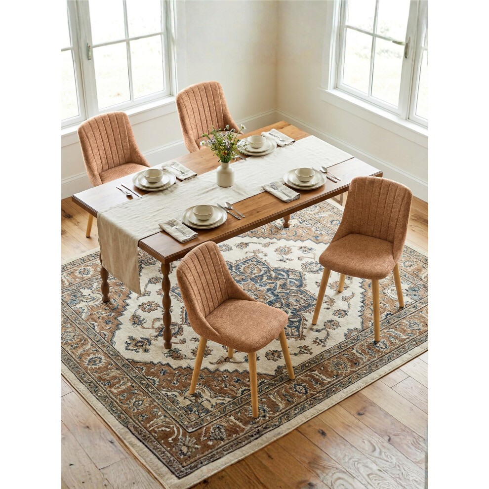 Photos - Chair  GOEURVANT Dining  Orange DM993(Orange, Set of 4)