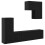 VidaXL vidaXL TV Wall Unit Wall-mounted 5 pcs Black Oak Engineered Wood 5