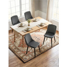 (Dark Grey, Set of 4) GOEURVANT Dining Chairs - Velvet