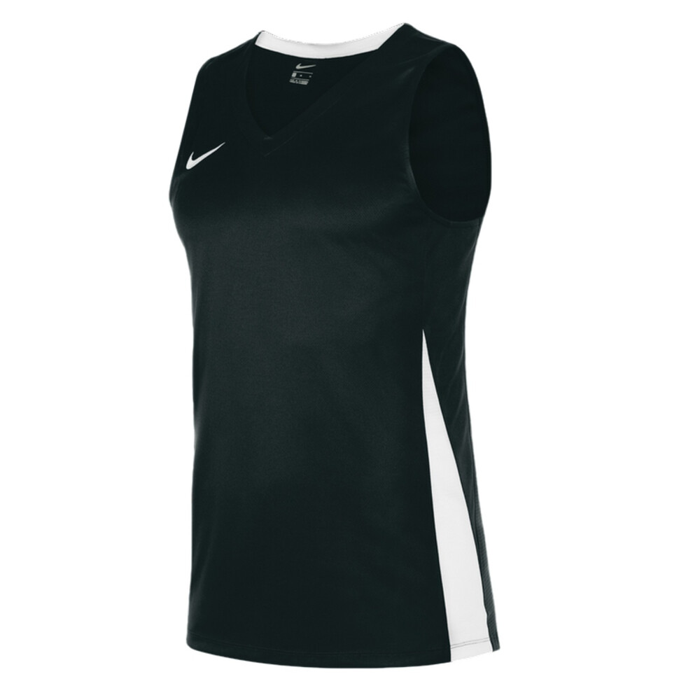 Nike (M, Black/White) Mens Team V Neck Basketball Jersey