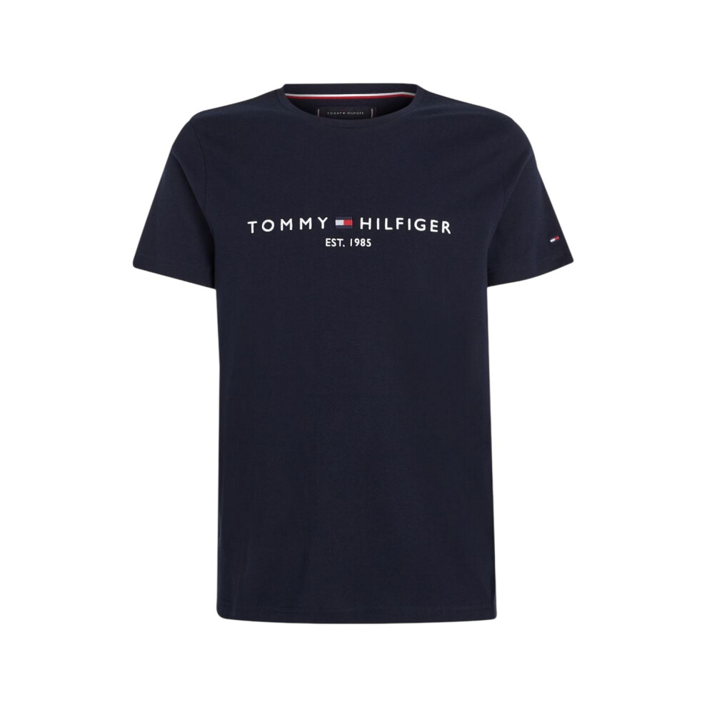 Tommy Hilfiger (M, Sky Diver Blue) Womens/Ladies Chest Logo Crew Neck T-Shirt