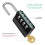 (A1) 2PCS/Set 4 Dial Digit Combination Lock Waterproof Security Padlock Outdoor Gym Trunk Safely Code Lock Black 2