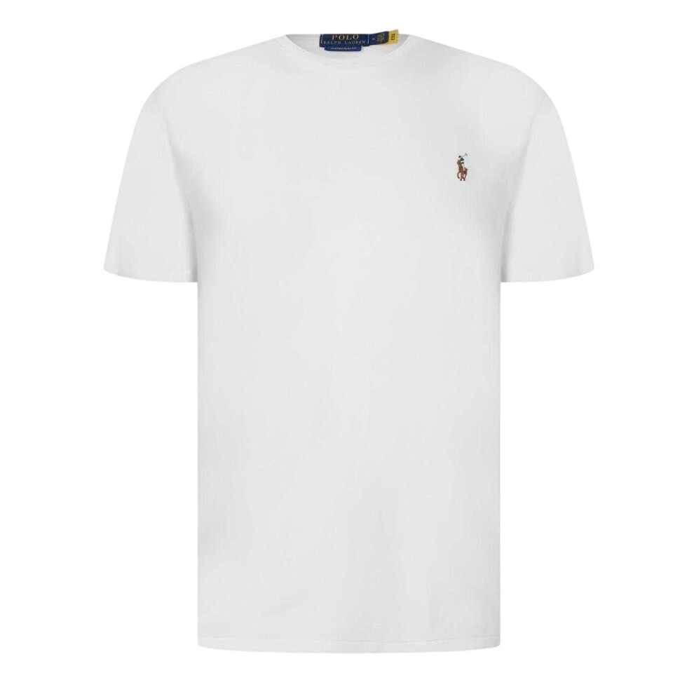 Ralph Lauren (Xs, White) Mens Pima Cotton Regular T-Shirt