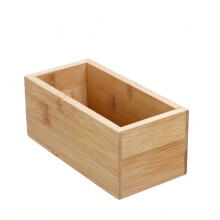 Plateau de rangement en bambou pour tiroir, bureau, couverts, thé, café, articles de papeterie 17,8 x 9 x 6,5 cm
