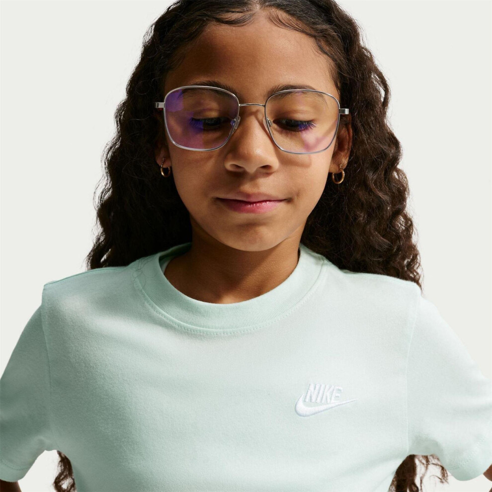 Nike (13 Years, Light Green) Childrens/Kids Futura Classic Logo Regular T-Shirt