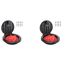 2X Deck Plate Kit Kayak Deck Hatch with Storage Bag for Kayak Boat Fishing Rigging Black 6Inch