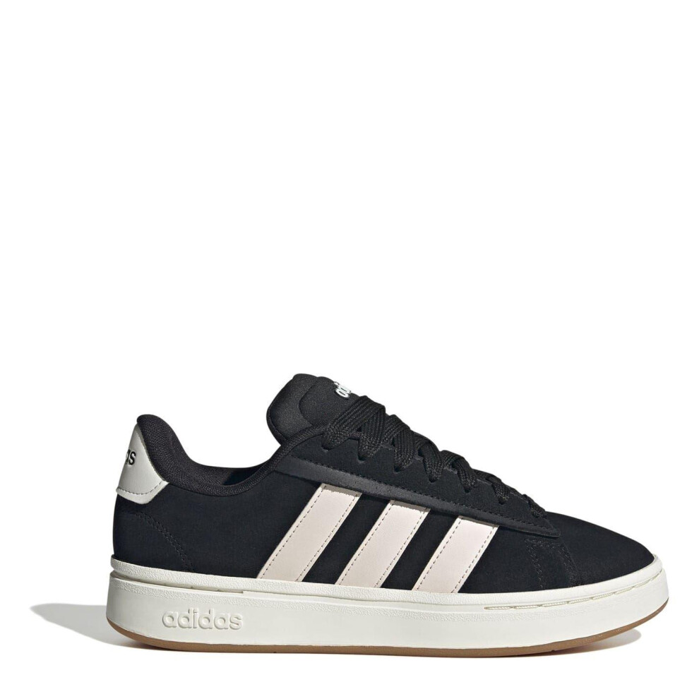 Adidas (5 Uk, Black/Pink) Womens/Ladies Grand Court Alpha Leather Cloudfoam Trainers
