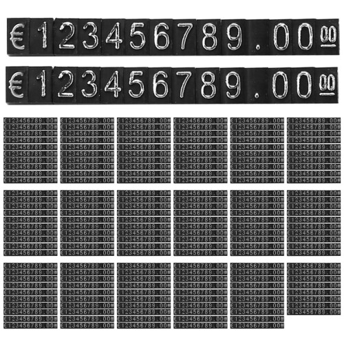 180 Sets Plastic Kubussen Prijs Display Tags Verstelbare Nummer Stand Frame Label Shop